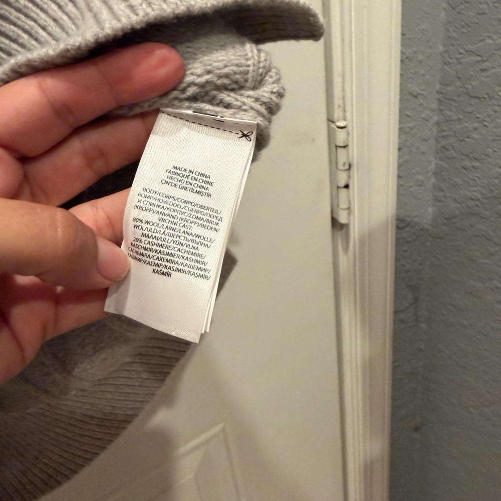 Polo by Ralph Lauren V-Neck Cable Knit Sweater Vest - Gray - Picture 4 of 4